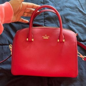Red Kate spade used but like new handbag